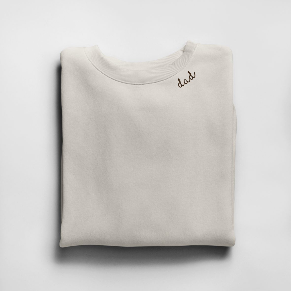 Embroidered Collar Organic Cotton Sweatshirt "Dad"