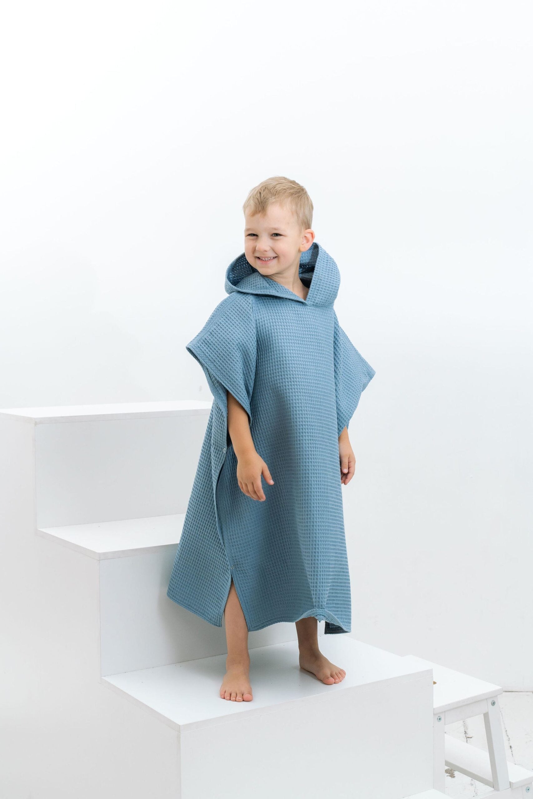 Waffle Fabric Kids' Poncho