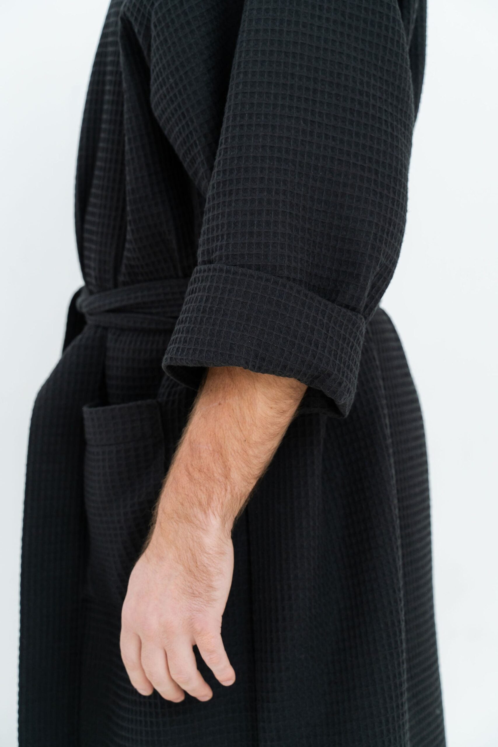 Waffle Fabric Robe for Men