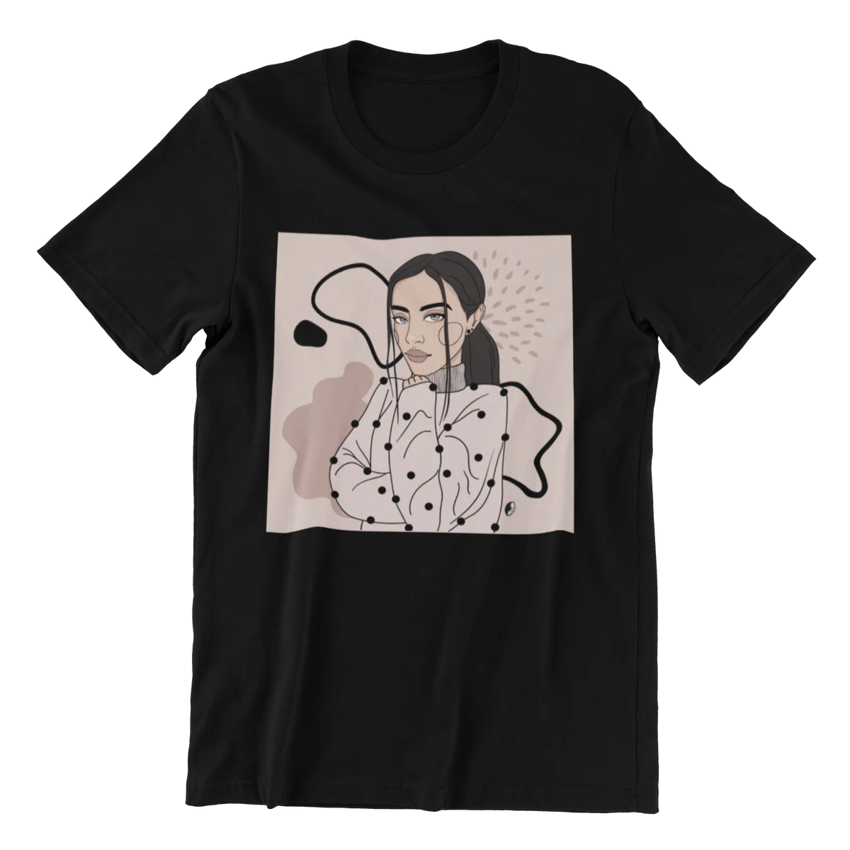 Unisex Organic Cotton T-shirt with Illustration - Abstract