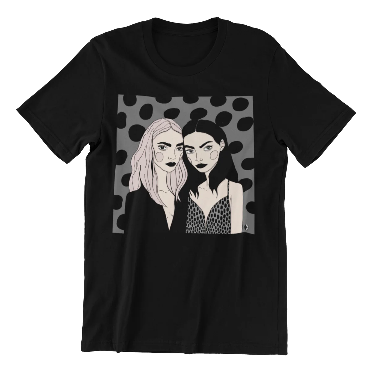 Unisex Organic Cotton T-shirt with Illustration - Love Your Sisters