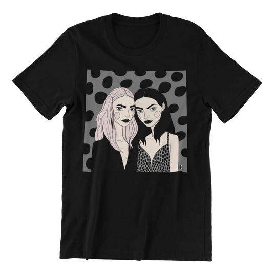 Unisex Organic Cotton T-shirt with Illustration - Love Your Sisters