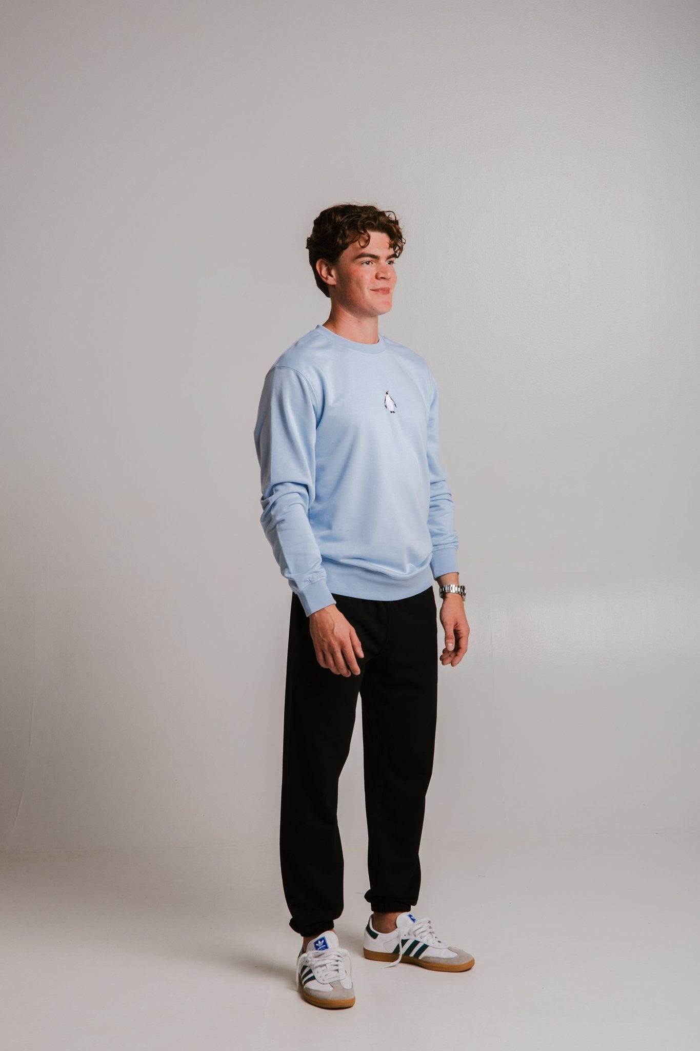 Emperor Penguin Soft Fleece Sweatshirt - Light Blue